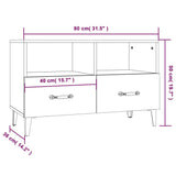 TV Cabinet White 80x36x50 cm Engineered Wood