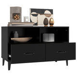 TV Cabinet Black 80x36x50 cm Engineered Wood - 45-Degree Angle