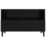 TV Cabinet Black 80x36x50 cm Engineered Wood - Rear View