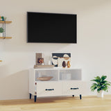TV Cabinet High Gloss White 80x36x50 cm Engineered Wood - Side View