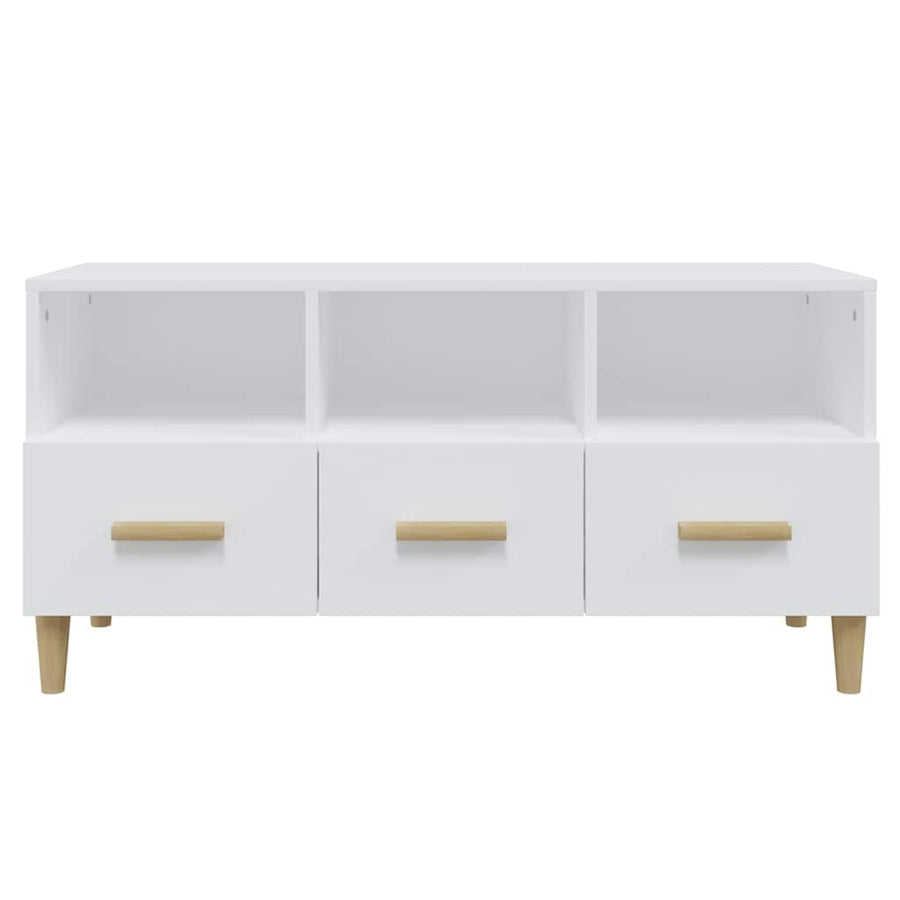 TV Cabinet White 102x36x50 cm Engineered Wood