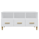 TV Cabinet High Gloss White 102x36x50 cm Engineered Wood
