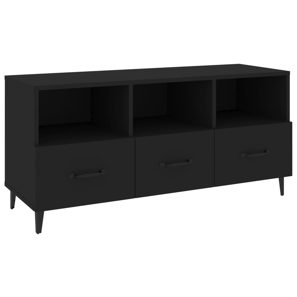 TV Cabinet Black 102x35x50 cm Engineered Wood