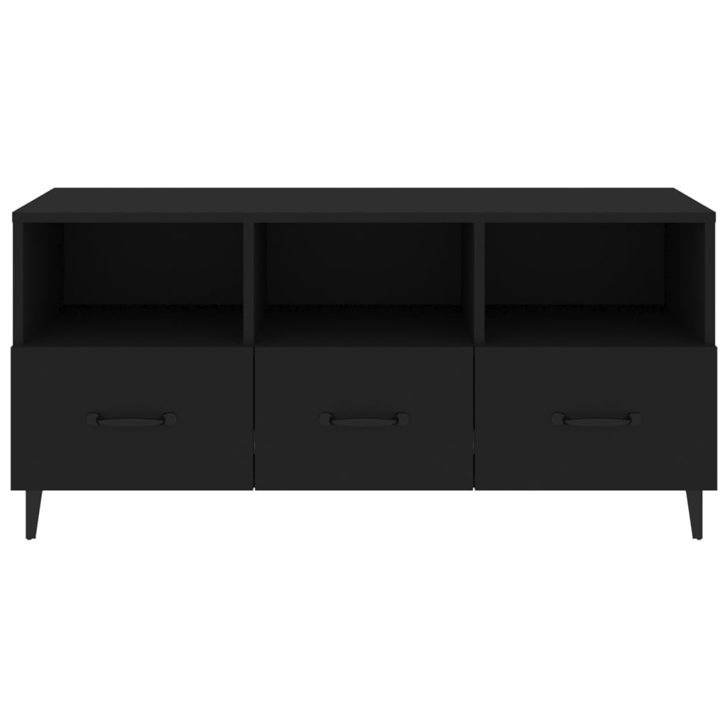 TV Cabinet Black 102x35x50 cm Engineered Wood