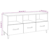 TV Cabinet Black 102x35x50 cm Engineered Wood
