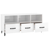 TV Cabinet High Gloss White 102x35x50 cm Engineered Wood - Close-Up Angle