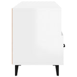 TV Cabinet High Gloss White 102x35x50 cm Engineered Wood - Low Angle