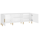 TV Cabinet White 150x30x50 cm Engineered Wood - Rear View