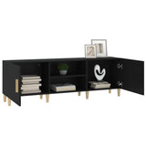 TV Cabinet Black 150x30x50 cm Engineered Wood - Top-Down View