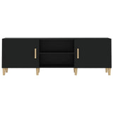 TV Cabinet Black 150x30x50 cm Engineered Wood - 45-Degree Angle