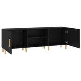 TV Cabinet Black 150x30x50 cm Engineered Wood - Rear View