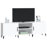 TV Cabinet White 150x30x50 cm Engineered Wood - Top-Down View