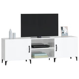 TV Cabinet High Gloss White 150x30x50 cm Engineered Wood - Top-Down View
