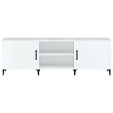 TV Cabinet High Gloss White 150x30x50 cm Engineered Wood - Rear View