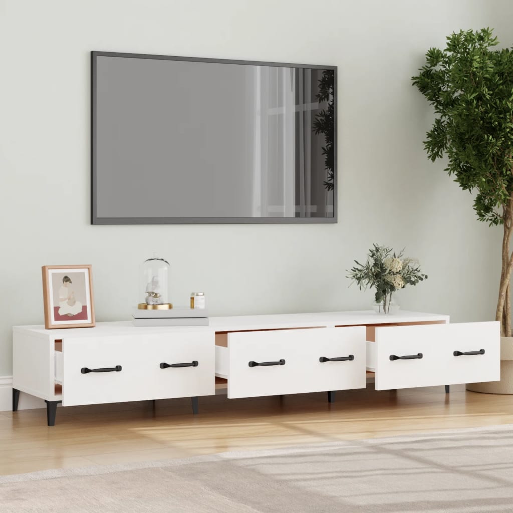 TV Cabinet White 150x34.5x30 cm Engineered Wood
