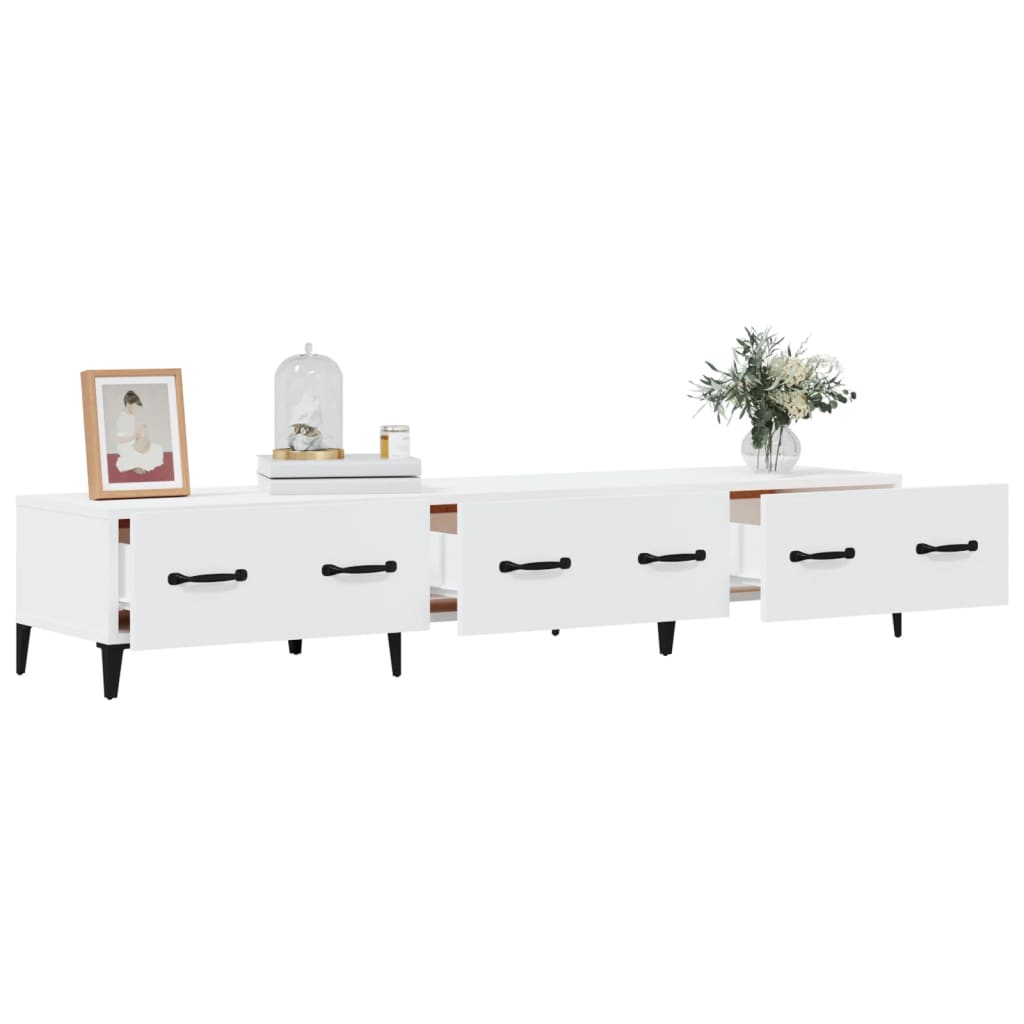 TV Cabinet White 150x34.5x30 cm Engineered Wood