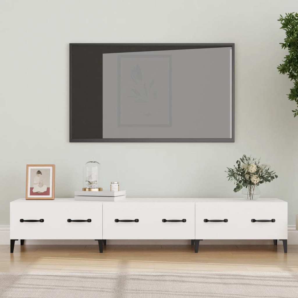 TV Cabinet White 150x34.5x30 cm Engineered Wood