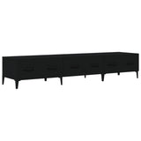 TV Cabinet Black 150x34.5x30 cm Engineered Wood - Front View