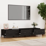 TV Cabinet Black 150x34.5x30 cm Engineered Wood - Side View