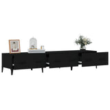 TV Cabinet Black 150x34.5x30 cm Engineered Wood - 45-Degree Angle
