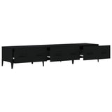 TV Cabinet Black 150x34.5x30 cm Engineered Wood - Rear View