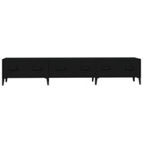 TV Cabinet Black 150x34.5x30 cm Engineered Wood - Close-Up Angle