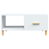 Coffee Table White 89.5x50x40 cm Engineered Wood - Rear View