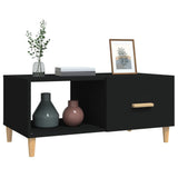 Coffee Table Black 89.5x50x40 cm Engineered Wood - 45-Degree Angle