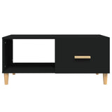 Coffee Table Black 89.5x50x40 cm Engineered Wood - Rear View