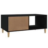 Coffee Table Black 89.5x50x40 cm Engineered Wood - Low Angle