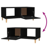 Coffee Table Black 89.5x50x40 cm Engineered Wood - Extra Image