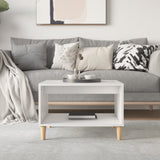 Coffee Table  White 60x50x40 cm Engineered Wood - Side View
