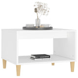 Coffee Table  White 60x50x40 cm Engineered Wood - Top-Down View