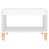 Coffee Table  White 60x50x40 cm Engineered Wood - 45-Degree Angle