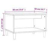 Coffee Table  White 60x50x40 cm Engineered Wood