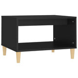 Coffee Table Black 60x50x40 cm Engineered Wood - Front View