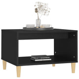 Coffee Table Black 60x50x40 cm Engineered Wood - Top-Down View