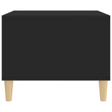 Coffee Table Black 60x50x40 cm Engineered Wood - Rear View