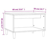 Coffee Table Black 60x50x40 cm Engineered Wood - Close-Up Angle