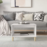 Coffee Table High Gloss White 60x50x40 cm Engineered Wood - Side View