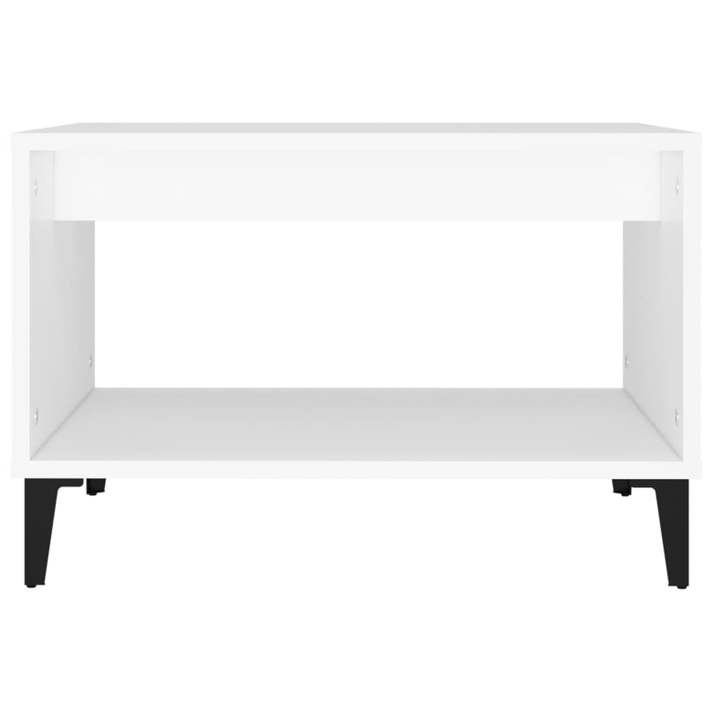Coffee Table White 60x50x40 cm Engineered Wood
