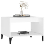 Coffee Table White 60x50x40 cm Engineered Wood - Rear View