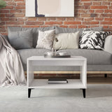 Coffee Table High Gloss White 60x50x40 cm Engineered Wood - Side View