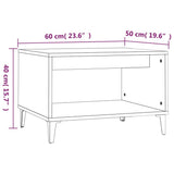 Coffee Table High Gloss White 60x50x40 cm Engineered Wood