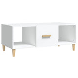 Coffee Table White 102x50x40 cm Engineered Wood