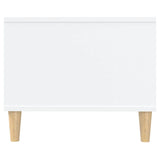 Coffee Table White 102x50x40 cm Engineered Wood - 45-Degree Angle