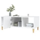 Coffee Table White 102x50x40 cm Engineered Wood - Low Angle