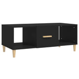 Coffee Table Black 102x50x40 cm Engineered Wood - Front View