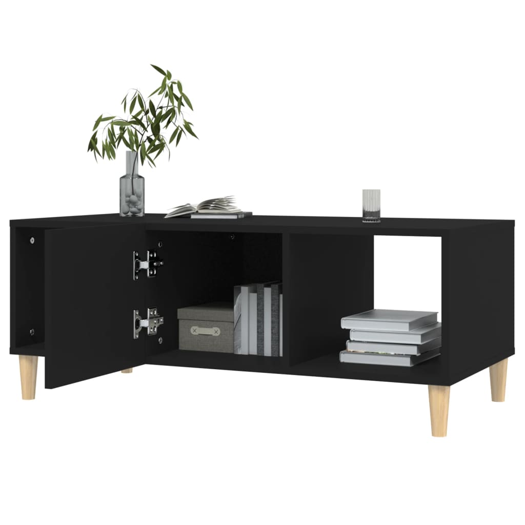 Coffee Table Black 102x50x40 cm Engineered Wood