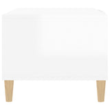 Coffee Table High Gloss White 102x50x40 cm Engineered Wood - 45-Degree Angle